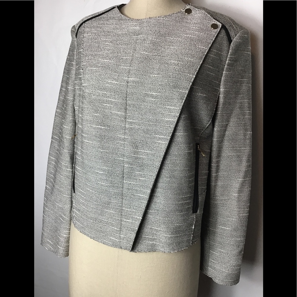 Hugo women’s boss kalisha collarless jacket size 10